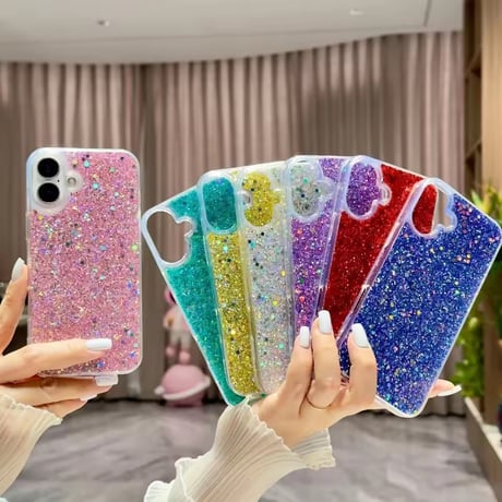 S75433 きらめきグリッター iPhoneケース