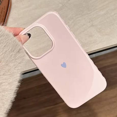 S75205 ワンポイントハート ミルキーカラーiPhoneケース
