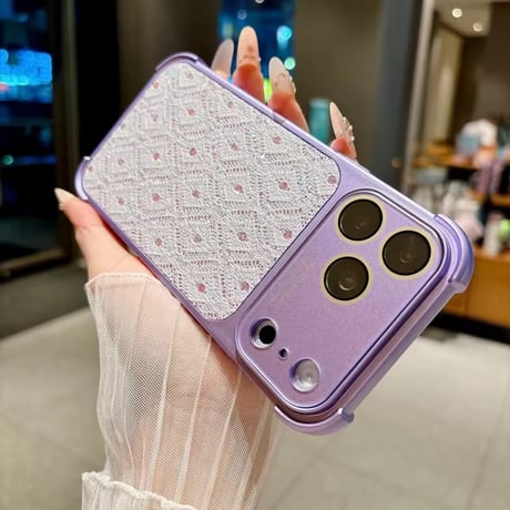 S75703 ラグジュアリーキルティングiPhoneケース