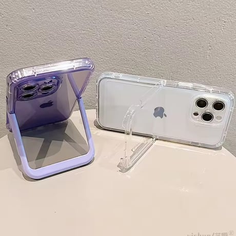 K23065 クリアカラーフレーム スタンドiPhoneケース