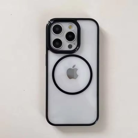 L62234 MagSafe対応フチカラークリアiPhoneケース