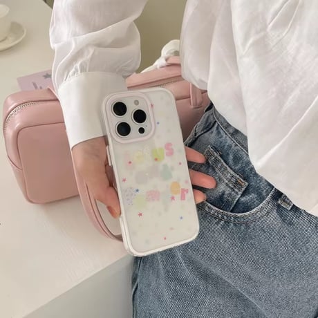 L62231 カラフルスターアルファベットiPhoneケース