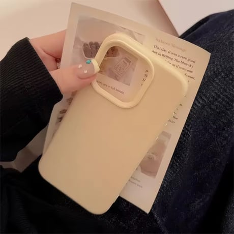 S74931 くすみカラー マットシンプルiPhoneケース