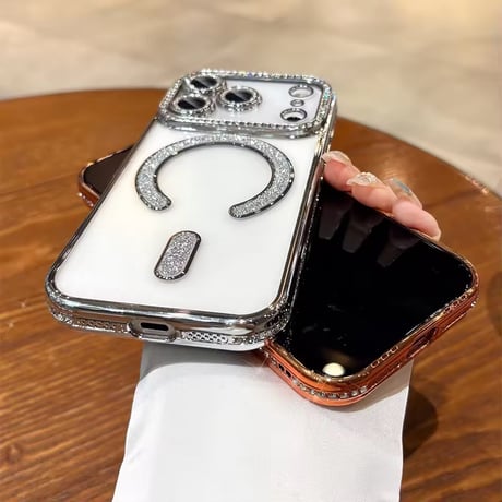L62326 MagSafe対応 ジュエルラインストーン iPhoneケース