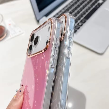 S75007 きらめきオーロラフレーム iPhoneケース