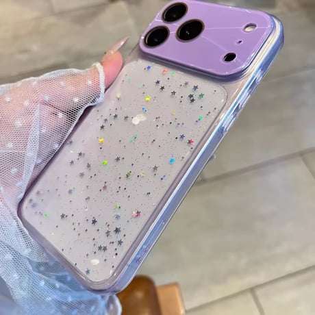 L62484 スターグリッタークリアカラーiPhoneケース
