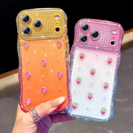L62376 きらきらフルーツデコ iPhoneケース