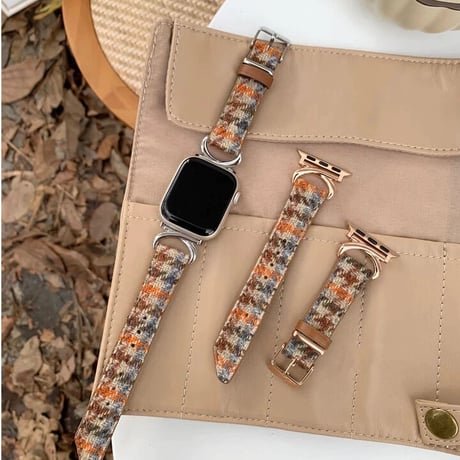N00075  千鳥格子クラシックApplewatchベルト