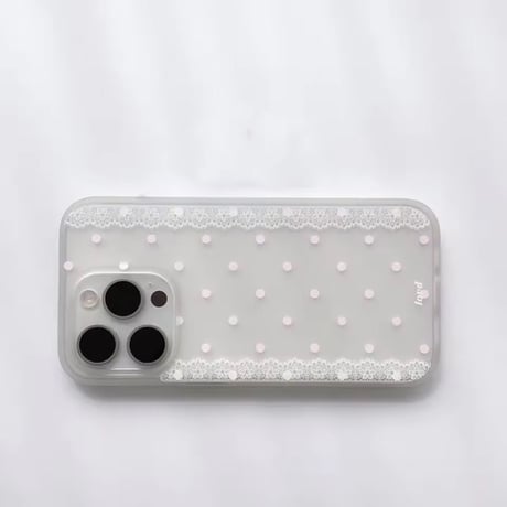S75455 レースドットガーリーiPhoneケース