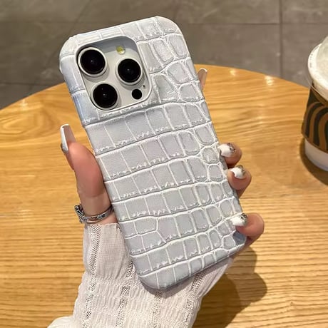 S74691 クロコ風レザータッチiPhoneケース