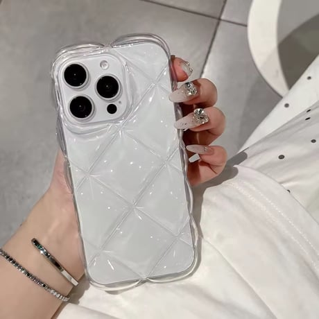 L62381 クリアキルティング iPhoneケース
