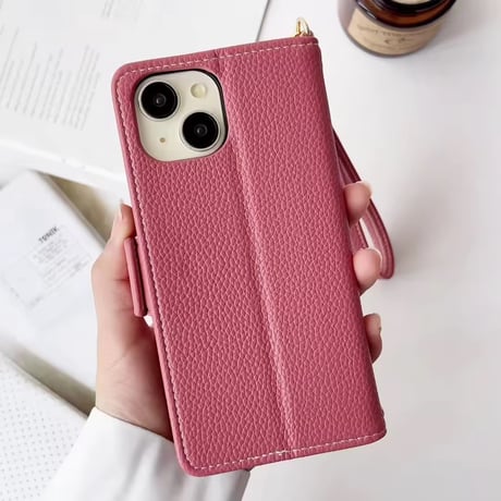 K22865 うさみみフェイスの手帳型iPhoneケース
