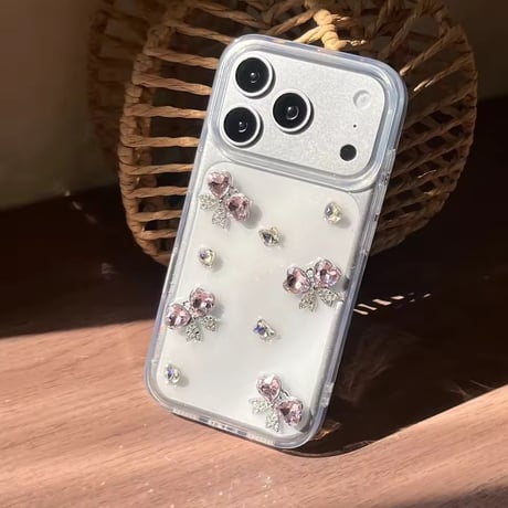 L62448 リボンビジュークリアiPhoneケース