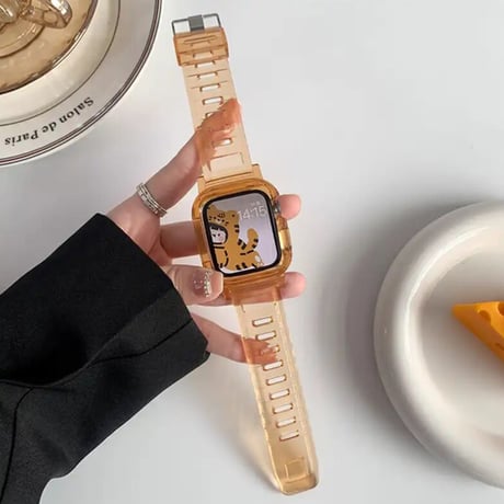 N00112 カフェカラー クラッシュベゼル Apple Watchベルト
