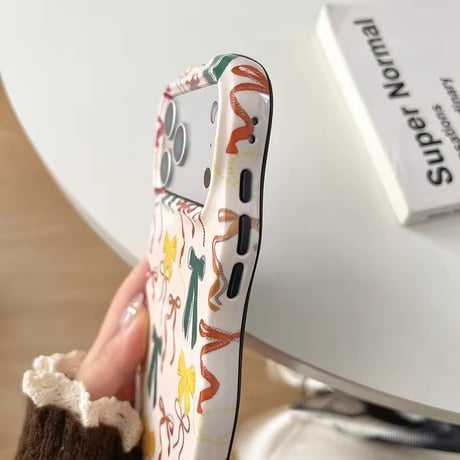 S75239 クラシックリボン＆ストライプ iPhoneケース