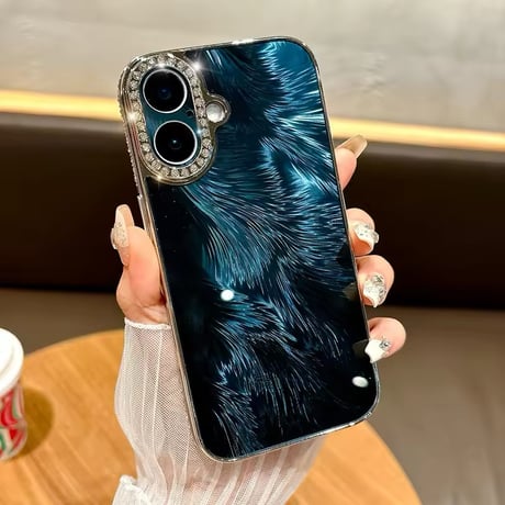 S74571 艶めきフェザーのiPhoneケース