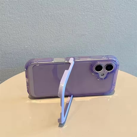 K23065 クリアカラーフレーム スタンドiPhoneケース
