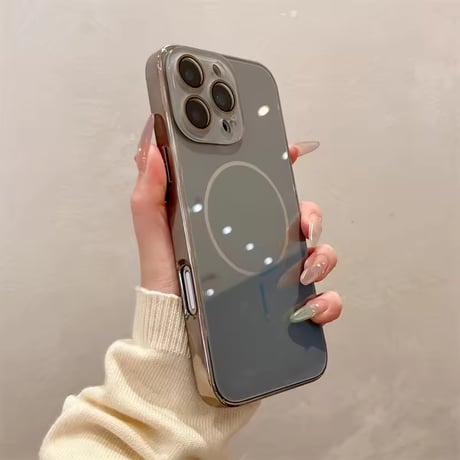 S74717 シャイニーフレーム MagSafe対応 iPhoneケース