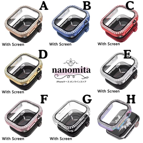 N00140 キラキラフレーム Apple Watchカバー