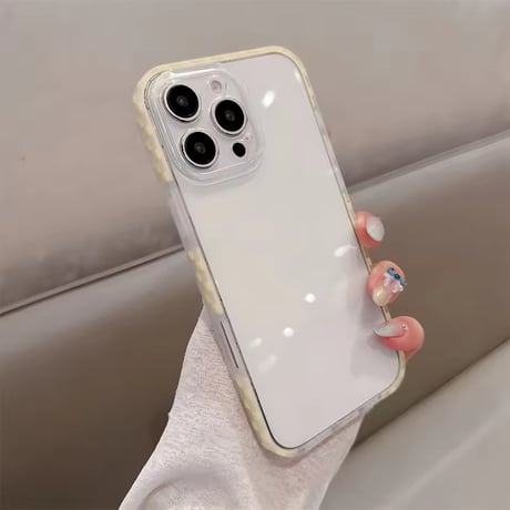 L62369 チェッカーボーダー クリアカラー iPhoneケース