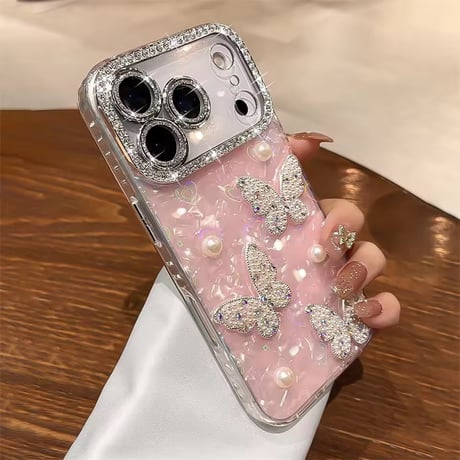 S75080 クリスタルバタフライ iPhoneケース