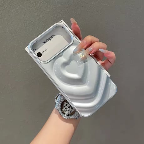 S75038 ぷっくりハートのグロッシーiPhoneケース