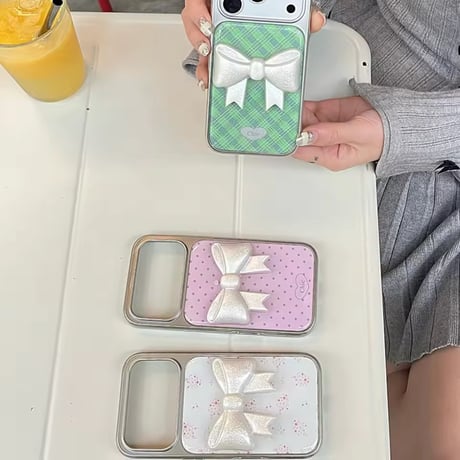 S75212 クラシカルリボン ガーリーiPhoneケース