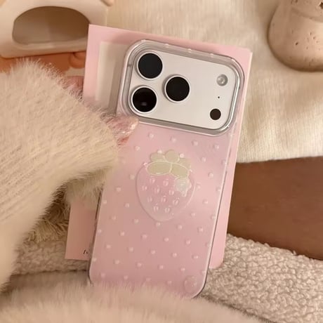S75495 いちごミルキードットiPhoneケース