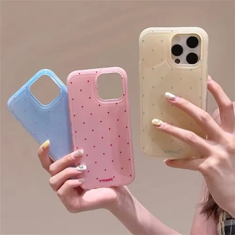 S74516 ちゅるんドットiPhoneケース