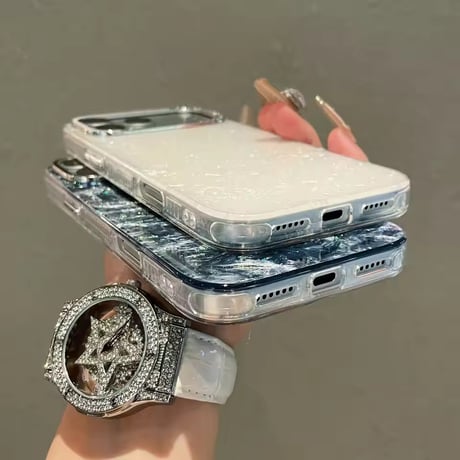 S75555 ニュアンスマーブルカラー iPhoneケース