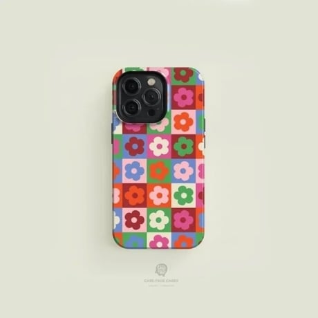 S74531 レトロポップフラワー iPhoneケース