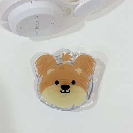 P0391 ゆるわんこ フェイス MagSafe対応スマホグリップ