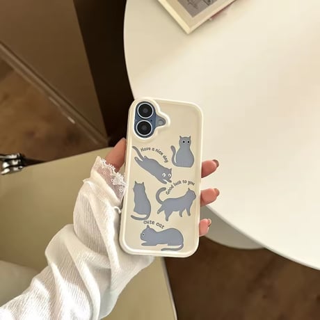 S75187 ゆるねこシルエット iPhoneケース