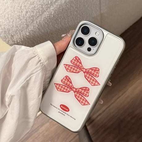 S74820 ミニリボンホワイトiPhoneケース