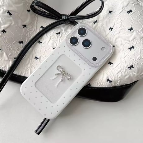 S75133 ホワイトリボンシャイン iPhoneケース
