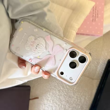 S75580 リボンドール クリアiPhoneケース