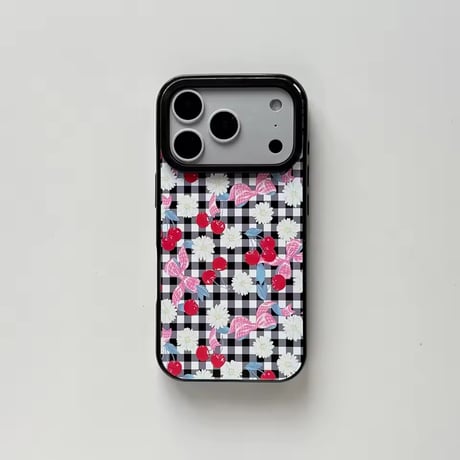 S75168 ギンガムチェリー・デイジー iPhoneケース