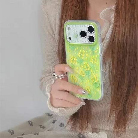 S75479 イエローフラワーiPhoneケース