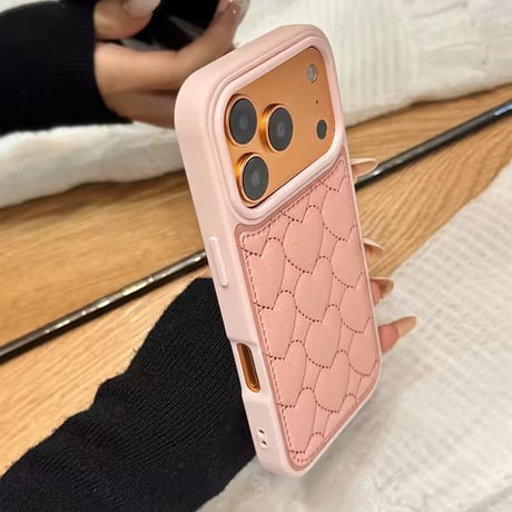 S75240 ハートキルティング iPhoneケース