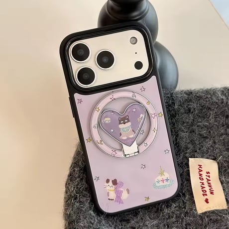 K23098 わんちゃんハートリングiPhoneケース