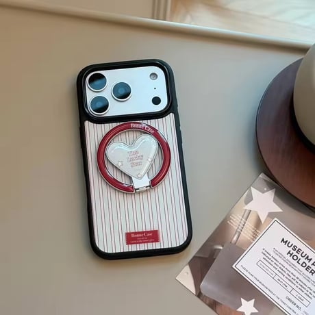 K23182 ラッキーハート MagSafeグリップ付き iPhoneケース