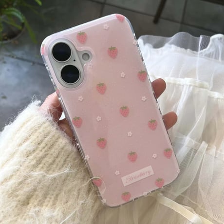 S74554 Strawberry Sparkle iPhoneケース