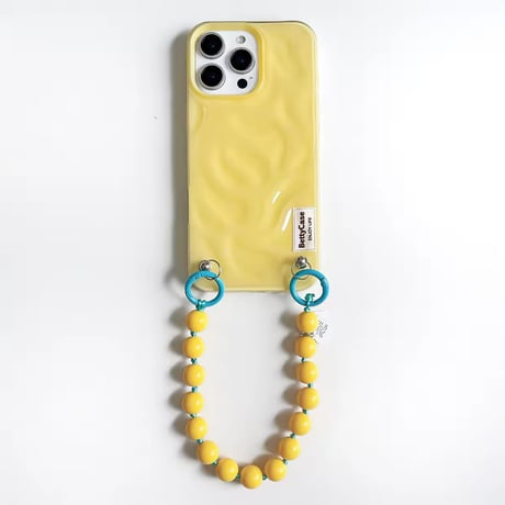 K22854 カラービーズストラップ付きiPhoneケース