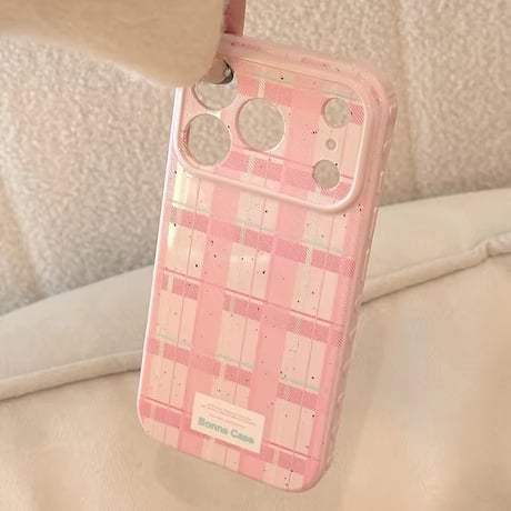 S75199 パステルチェック iPhoneケース