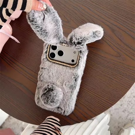 S75100 ふわもこバニーiPhoneケース