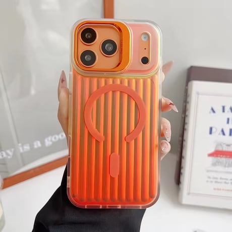 K23148 オーロラウェーブ カメラスタンドiPhoneケース