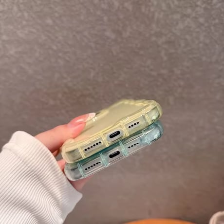 L62410 ウェーブフチクリアiPhoneケース