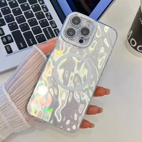 S74747 ホログラムパール マグネット対応 iPhoneケース