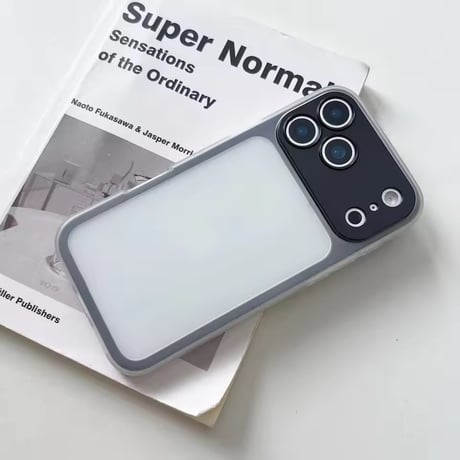 L62426 カラーフレームマットクリアiPhoneケース
