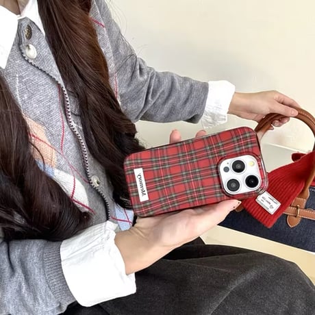 S74340 レトロチェック iPhoneケース